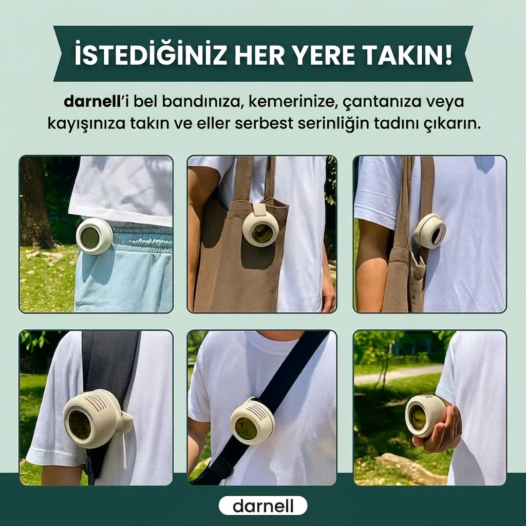 DARNELL | Klipsli Kanatsız Mini Fan